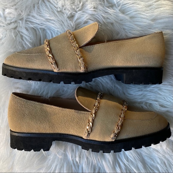 NWT Karl lagerfeld SUEDE SLIP-ON sand FLATS - Picture 2 of 11